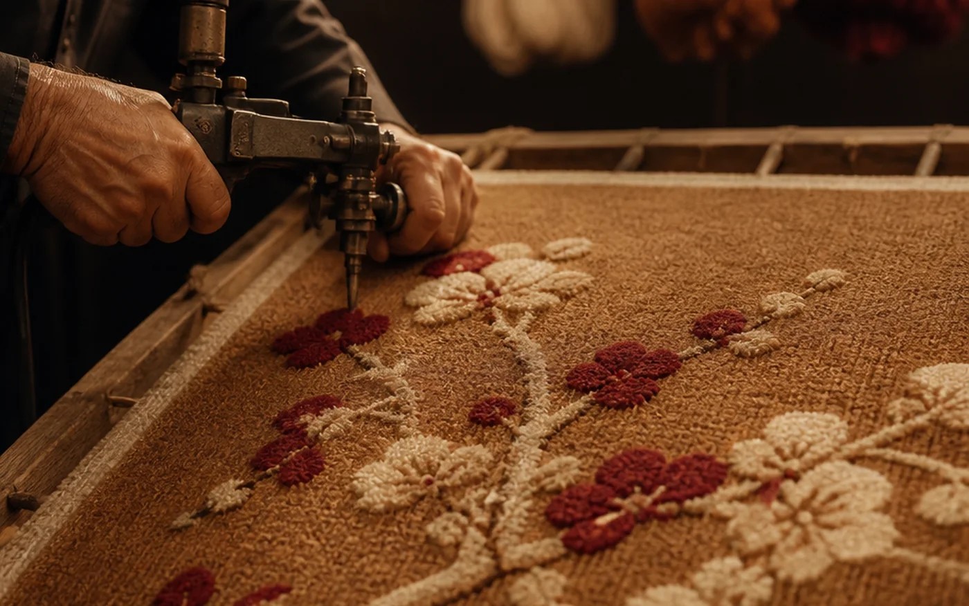 Botanical Trace handmade rug study